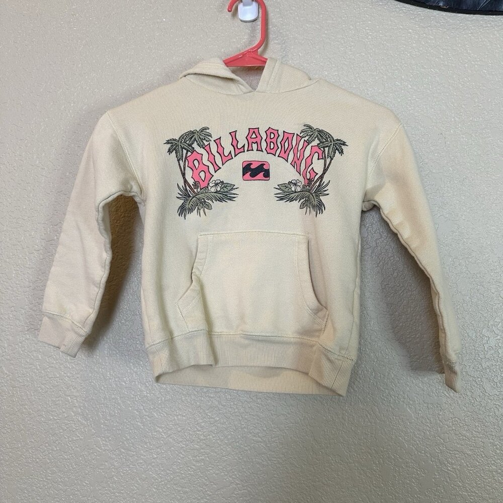 Billabong Kids Hoodie Sweatshirt Yellow Pink Extra Small‎ Girls 4/5